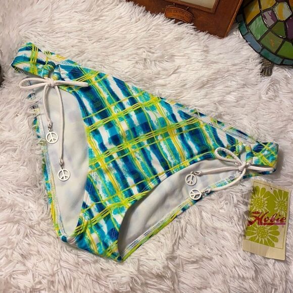 Hobie NWT XL Bikini Bottom With Peace Sign - Picture 1 of 7